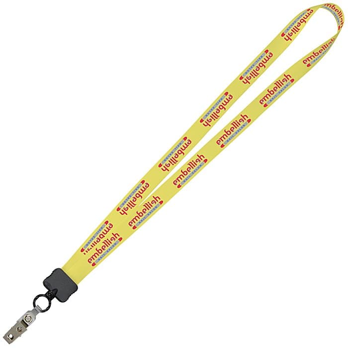 Dye-Sub Lanyard - 3/4 inches - 34 inches - Snap with Metal Bulldog Clip