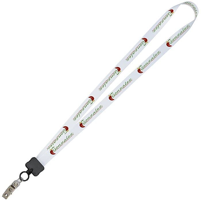 Dye-Sub Lanyard - 3/4 inches - 36 inches - Snap with Metal Bulldog Clip