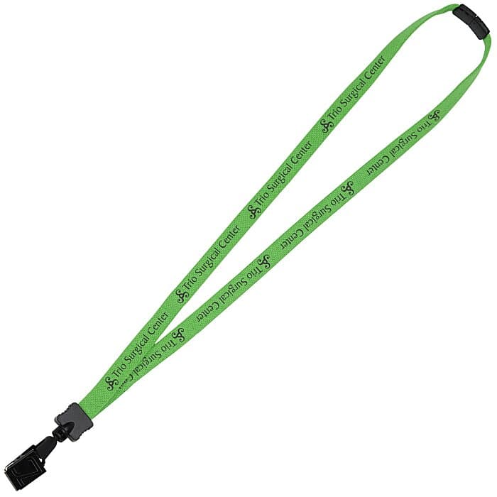 Lanyard with Neck Clasp - 5/8 inch - 32 inches - Large Metal Bulldog Clip