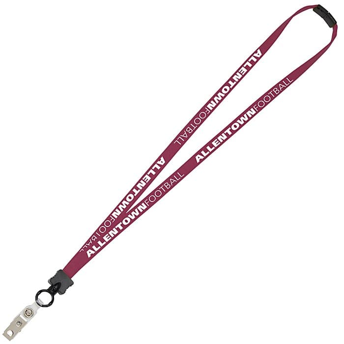 Lanyard with Neck Clasp - 5/8 inch - 32 inches - Snap with Metal Bulldog Clip