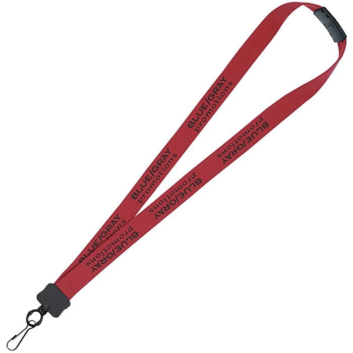 Lanyard with Neck Clasp - 7/8 inches - 32 inches - Metal Swivel Snap Hook