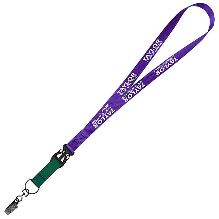 Mix and Match Smooth Nylon Lanyard - 3/4 inch - 38 inches - Metal Bulldog Clip
