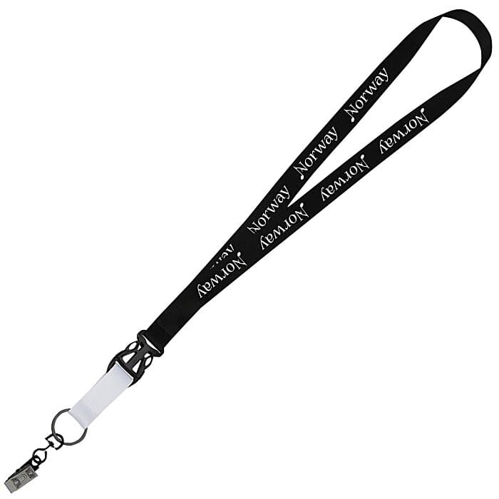 Mix and Match Econ Polyester Lanyard - 3/4 inch - 38 inches - Metal Bulldog Clip