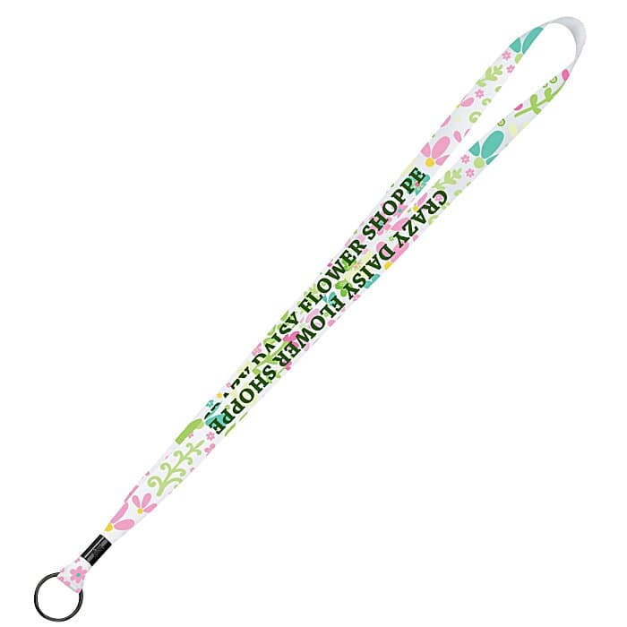 Full Color Ribbon Lanyard - 5/8 inches - 32 inches - Metal Split Ring