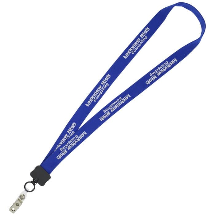 Lanyard - 7/8 inches - 32 inches - Snap with Metal Bulldog Clip