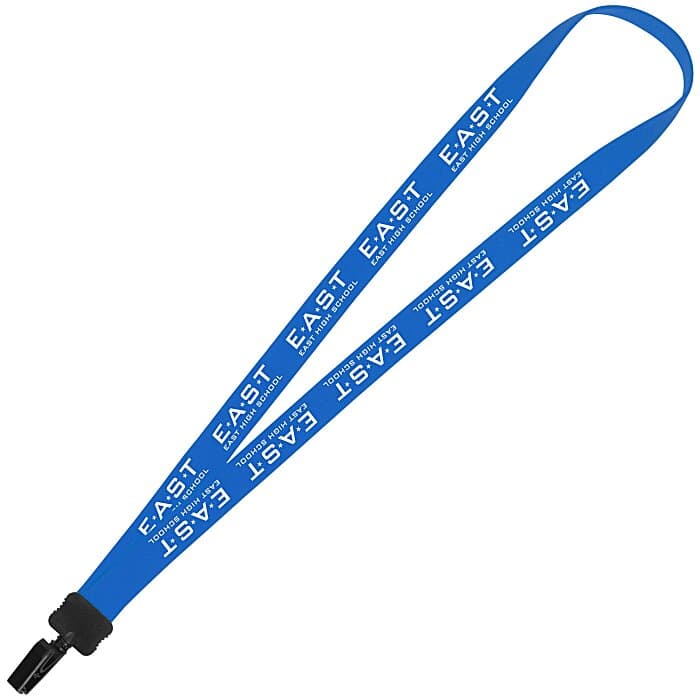 Lanyard - 7/8 inch - 36 inches - Plastic Bulldog Clip
