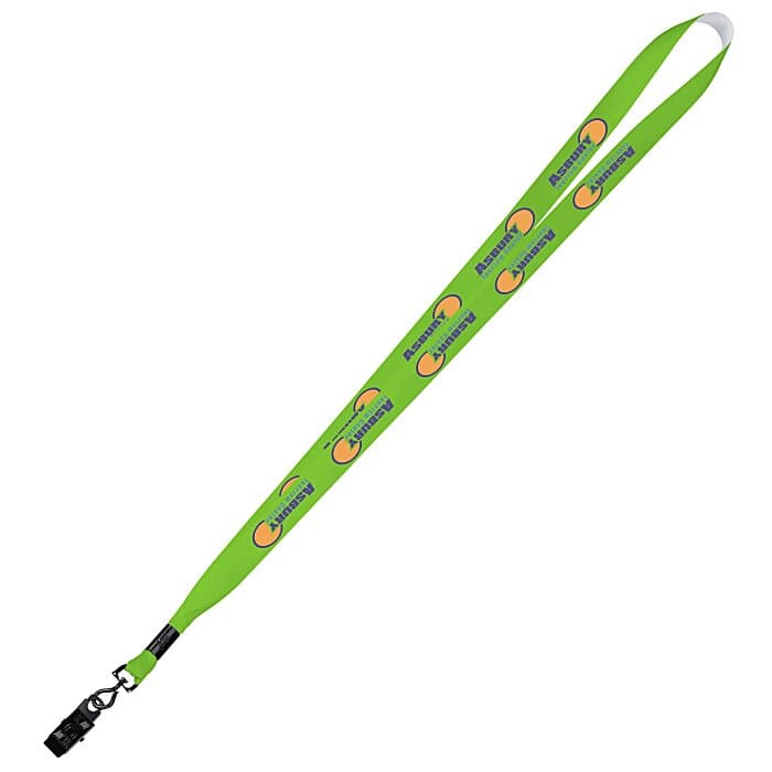 Full Color Ribbon Lanyard - 5/8 inches - 32 inches - Metal Bulldog Clip