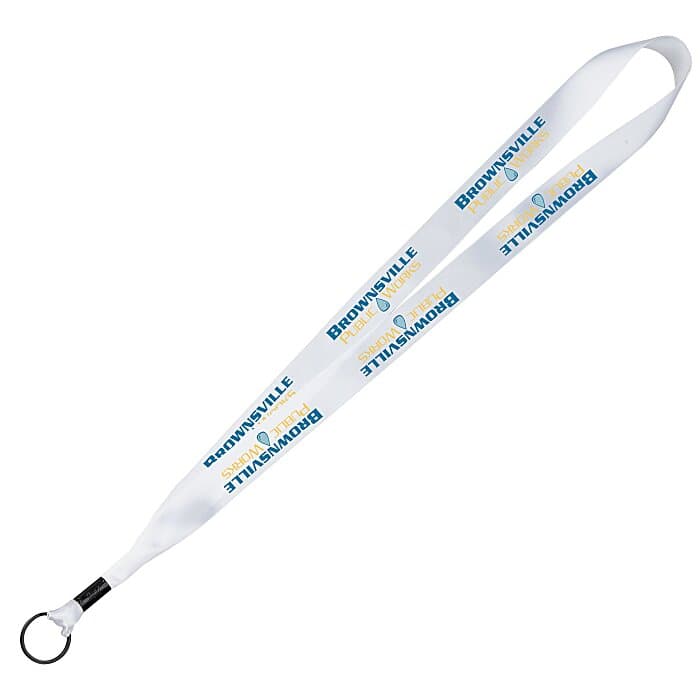 Full Color Ribbon Lanyard - 7/8 inch - 36 inches - Metal Split Ring
