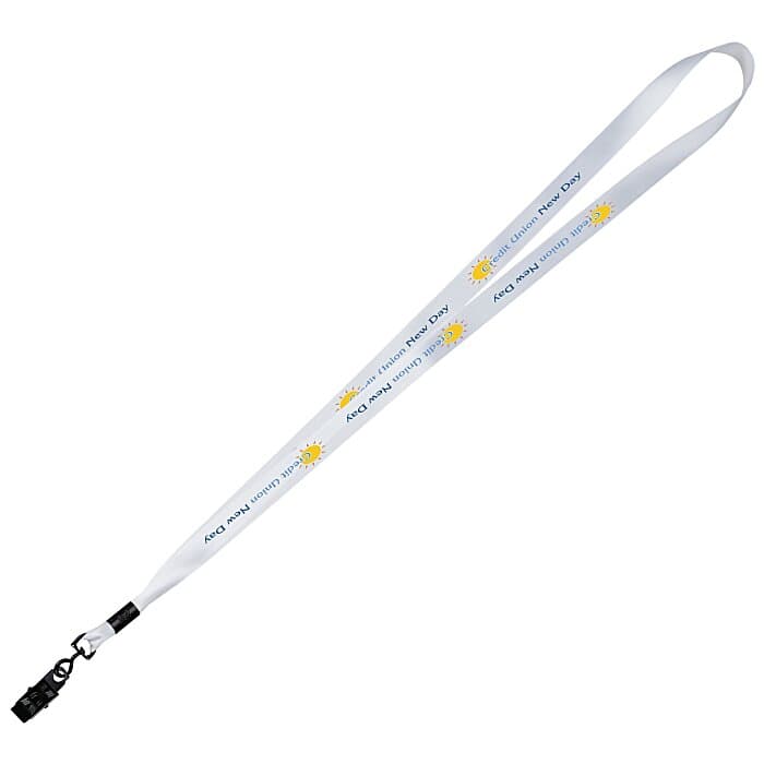 Full Color Ribbon Lanyard - 5/8 inch - 36 inches - Metal Bulldog Clip