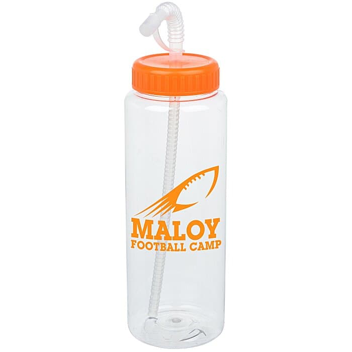 Clear Impact Guzzler Sport Bottle with Straw Lid - 32 oz