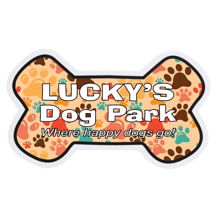 Flat Flexible Magnet - Dog Bone - Large