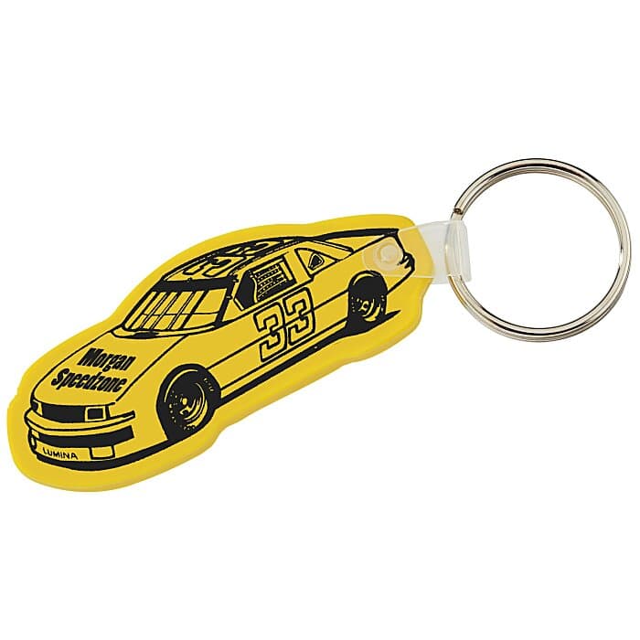 Race Car Soft Keychain - Opaque