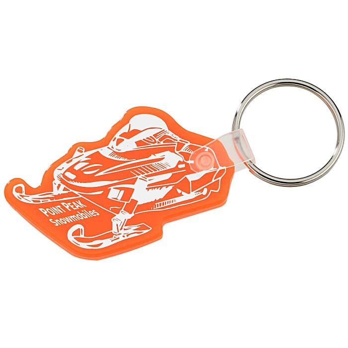 Snowmobile Soft Keychain - Translucent