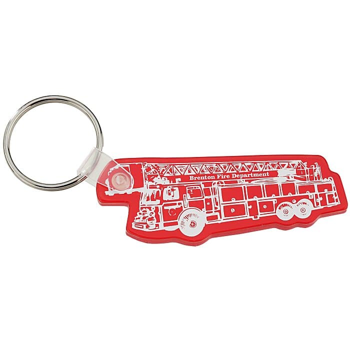 Fire Truck Soft Keychain - Translucent