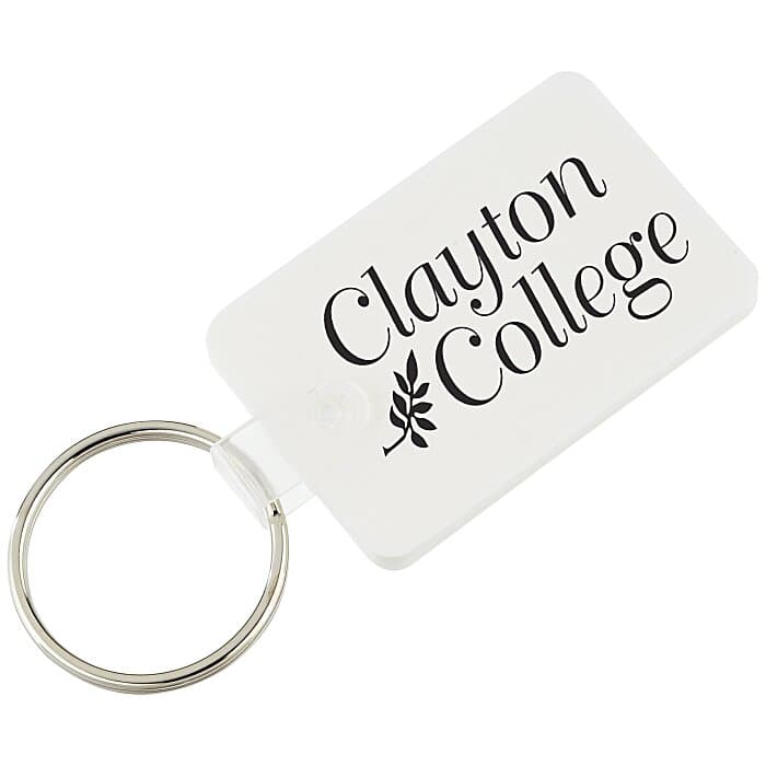 Small Rectangle with Round Corners Soft Keychain - Opaque