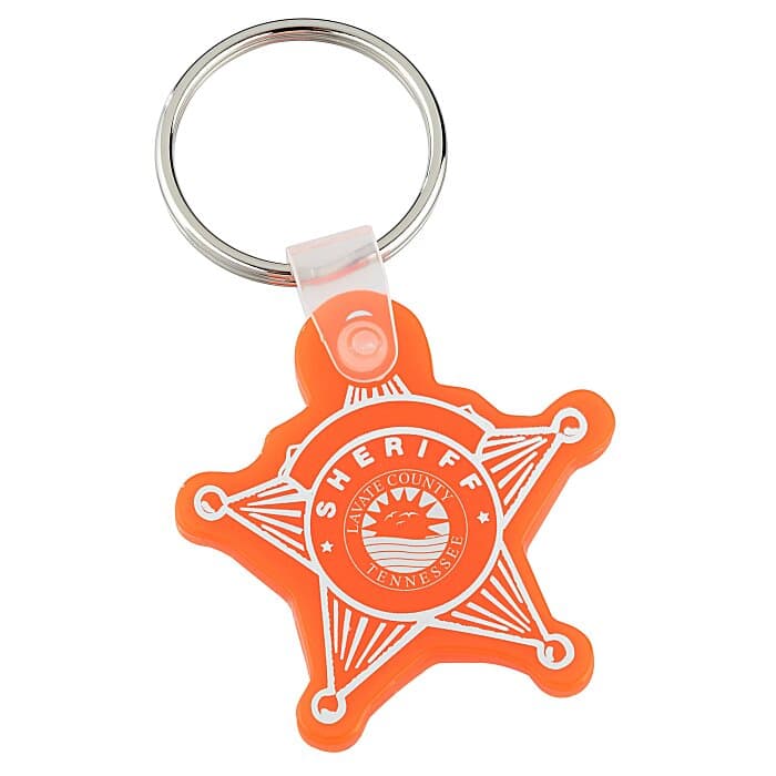 Sheriff Badge Soft Keychain - Translucent