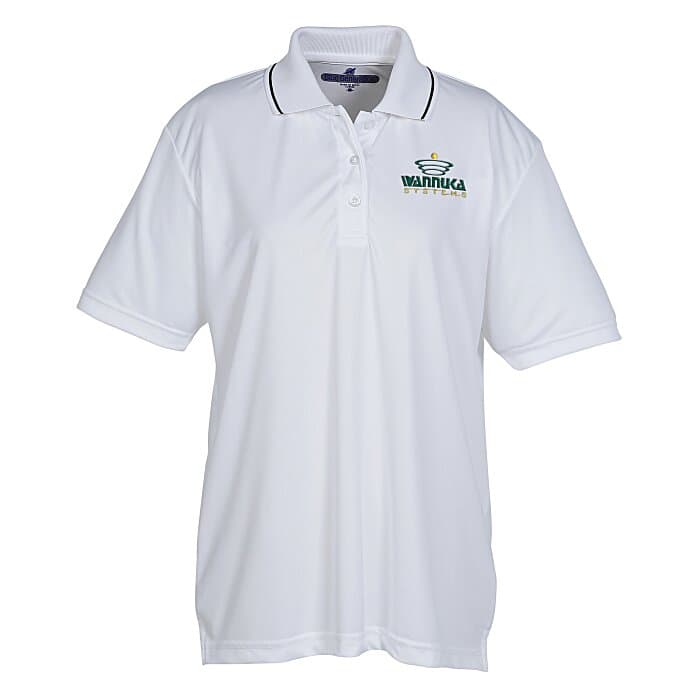 BLU-X-DRI Stain Release Performance Tipped Polo - Ladies'