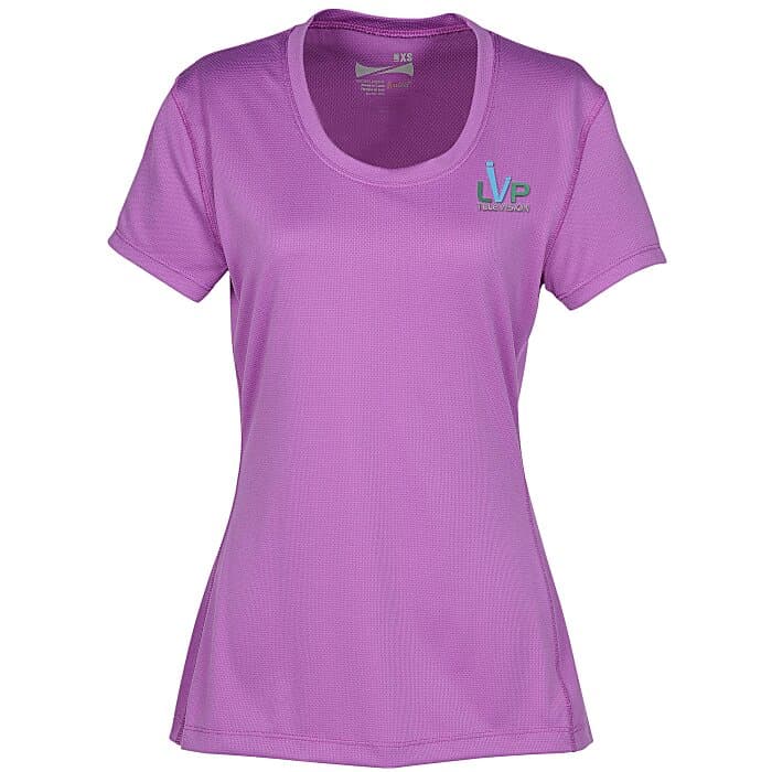 Popcorn Knit Performance Tee - Ladies' - Embroidered