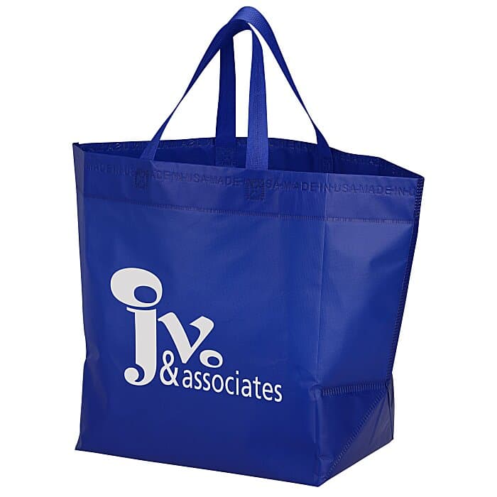 Heat Seal Laminated Large Gusset Tote - 13 1/2 inches x 12 inches