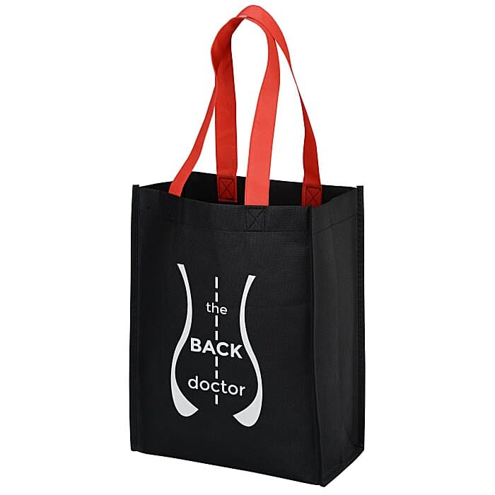 Colored Handle Tote - 12 inches x 9 1/2 inches