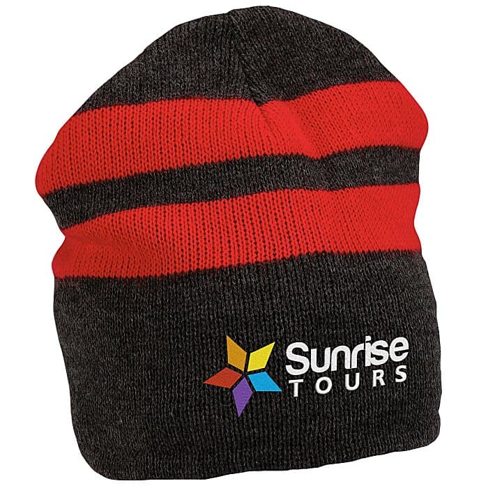 Fleece Lined Stripe Beanie