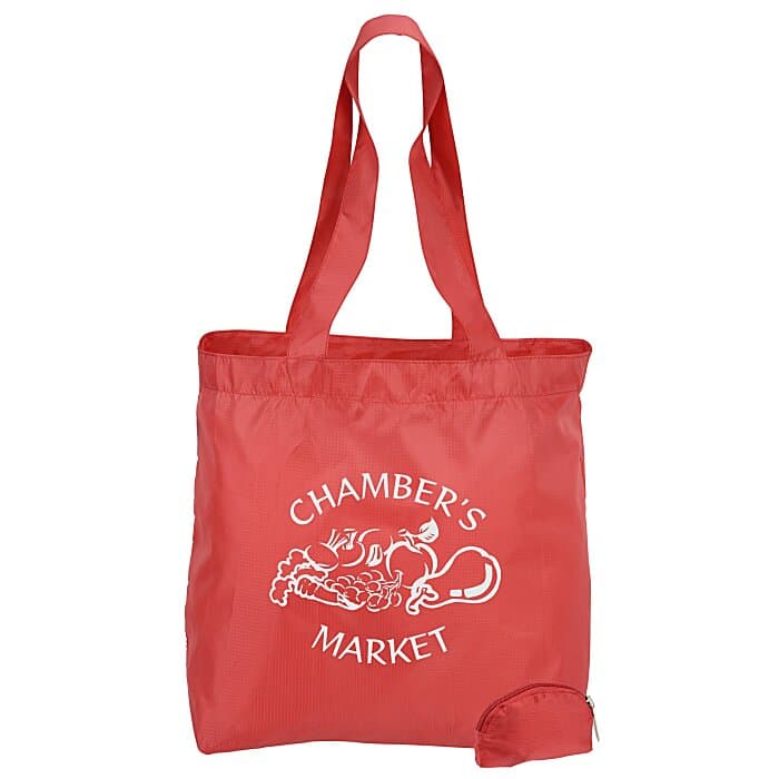 Foldable Zip Pocket Tote