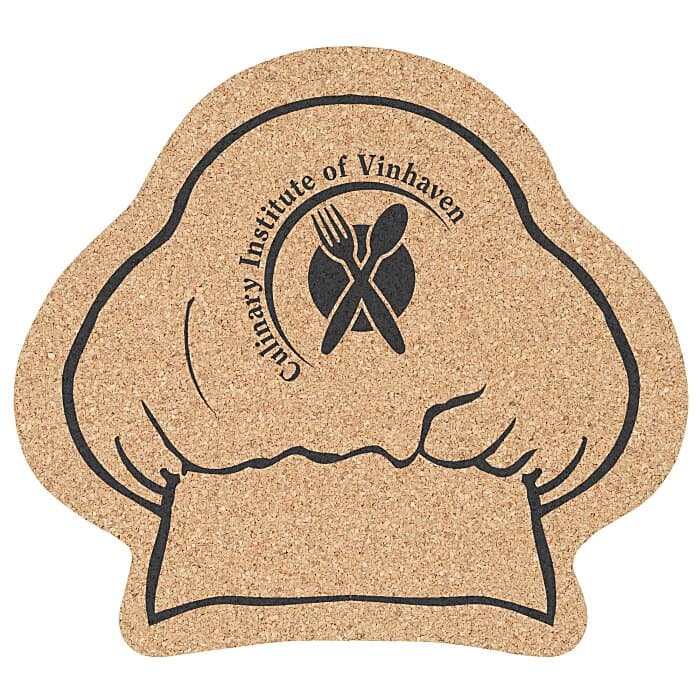 Large Cork Coaster - Chef's Hat