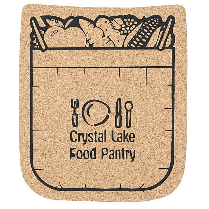Large Cork Coaster - Shopping Bag