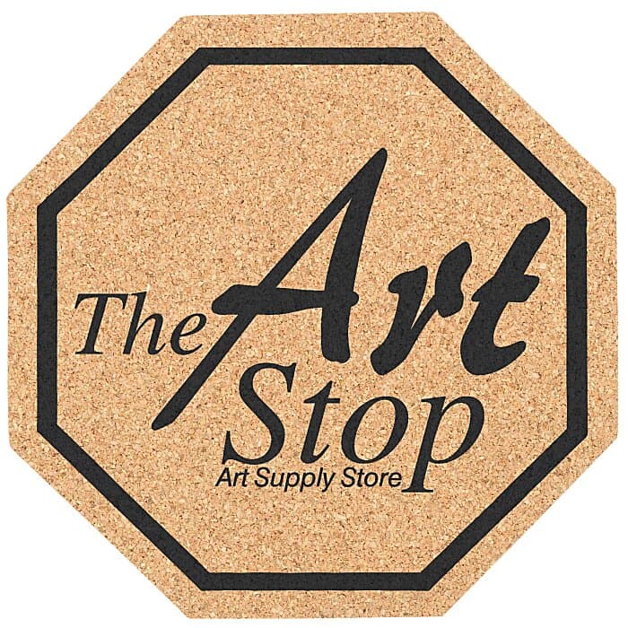 Large Cork Coaster - Stop Sign