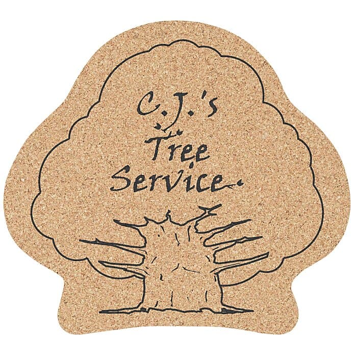 Large Cork Coaster - Tree