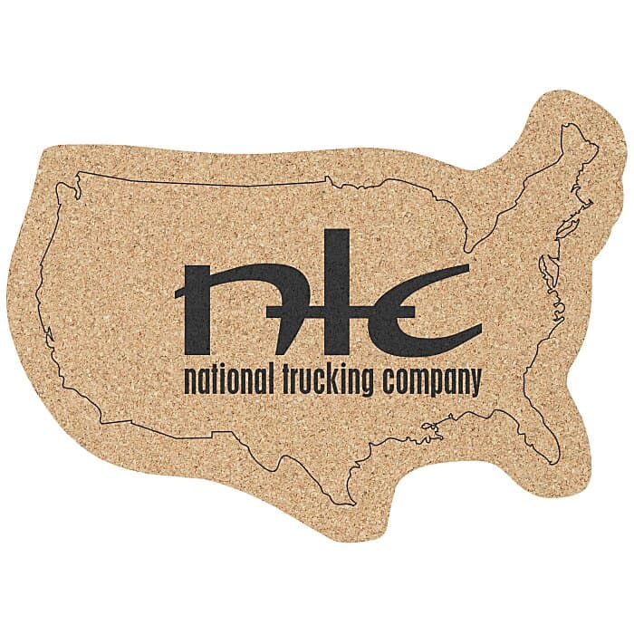Large Cork Coaster - USA