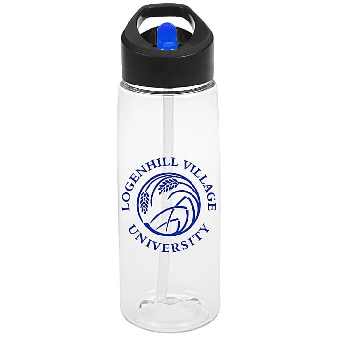 Clear Impact Flair Bottle with Two-Tone Flip Straw Lid - 26 oz