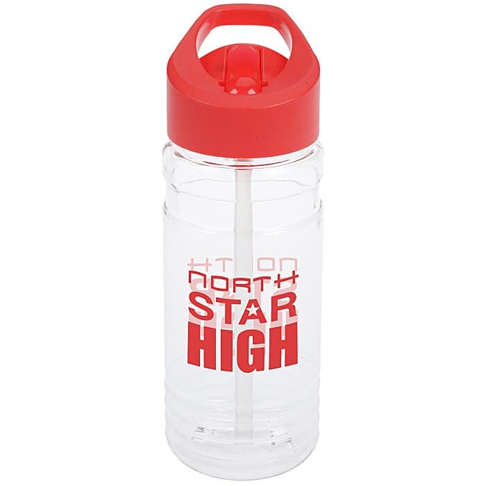 Clear Impact Line Up Bottle with Flip Straw Lid - 20 oz