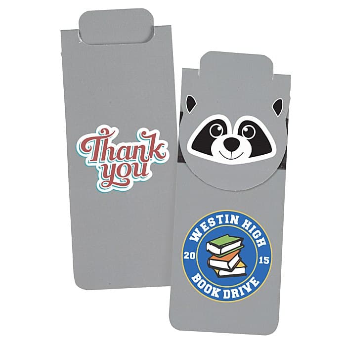 Paws and Claws Magnetic Bookmark - Raccoon