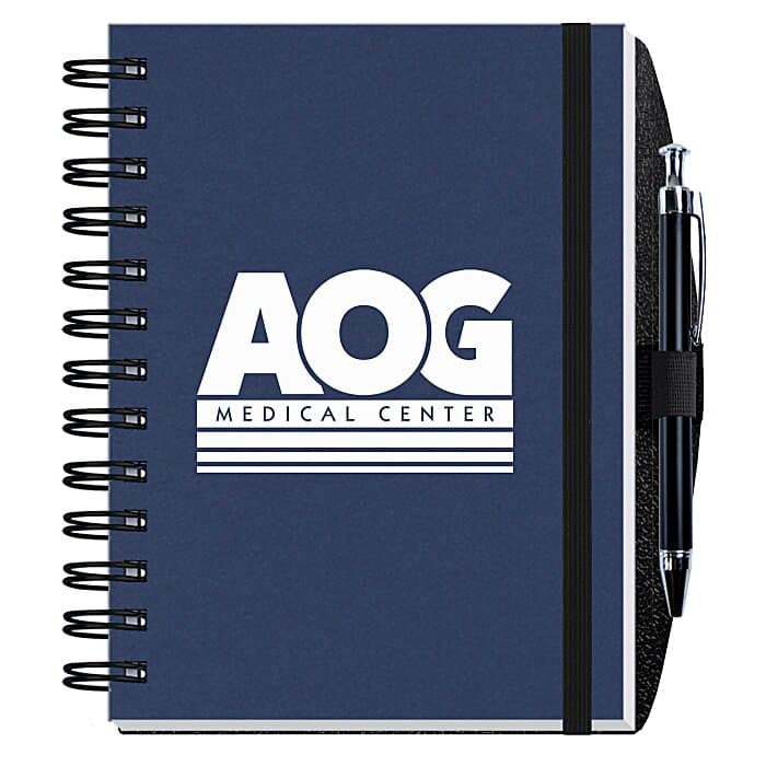 Smooth Paperboard Journal with Pen- 7 inches x 5 inches - 100 sheet