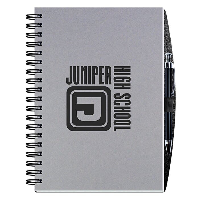 Smooth Paperboard Journal with Pen- 10 inches x 7 inches - 100 sheet