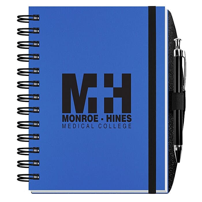Polypro Journal with Pen - 7 inches x 5 inches - 100 sheet - Solid