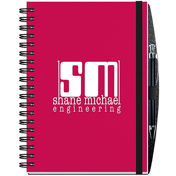 Polypro Journal with Pen - 10 inches x 7 inches - 100 sheet - Translucent