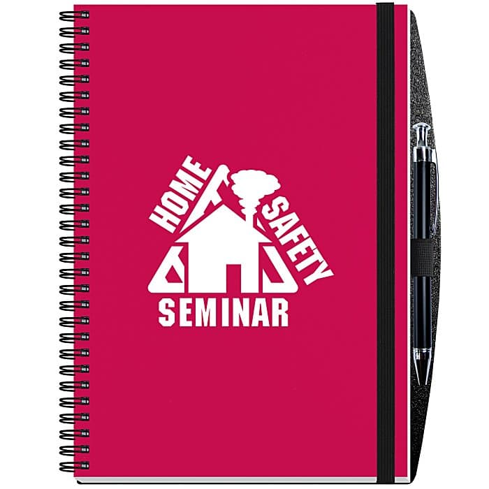 Polypro Journal with Pen - 10 inches x 7 inches - 50 sheet - Translucent