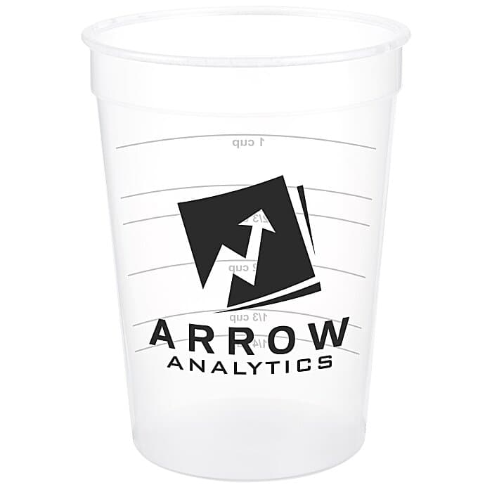 Translucent Stadium Cup with Measurements - 12 oz