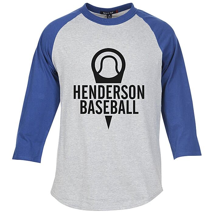 Colorblock 3/4 Sleeve Cotton Baseball T-Shirt
