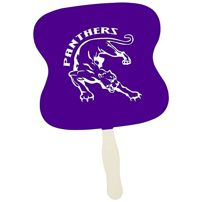 Kraft Back Hand Fan - Hourglass