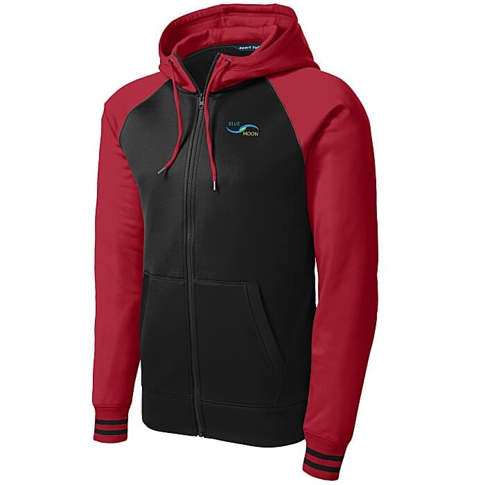 Performance Colorblock Full-Zip Hooded Sweatshirt - Men's - Embroidered