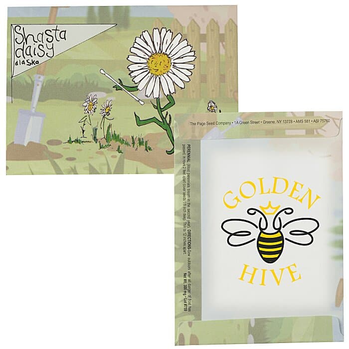 Cartoon Seed Packet - Shasta Daisy
