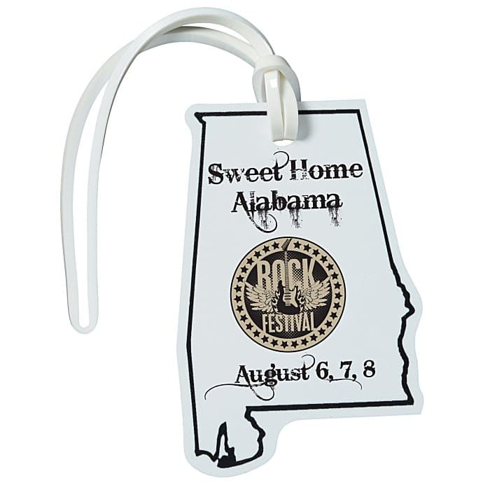 Soft Vinyl Full Color Luggage Tag - Alabama