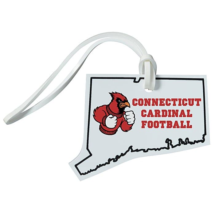 Soft Vinyl Full Color Luggage Tag - Connecticut