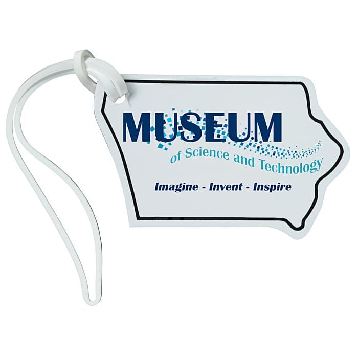 Soft Vinyl Full Color Luggage Tag - Iowa