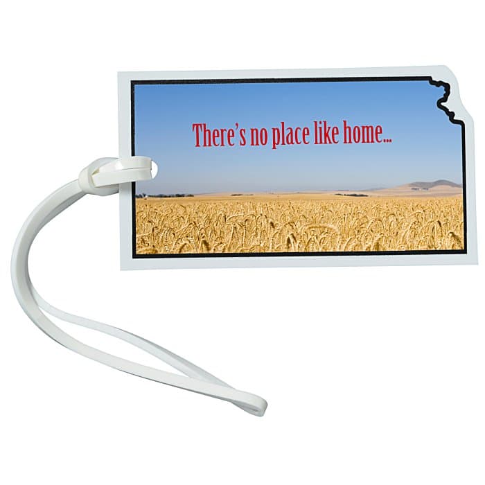 Soft Vinyl Full Color Luggage Tag - Kansas