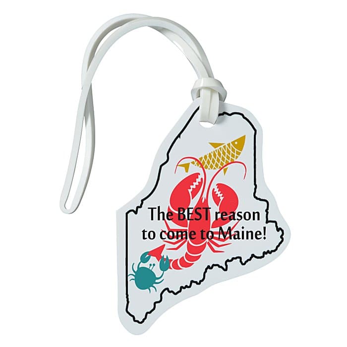 Soft Vinyl Full Color Luggage Tag - Maine