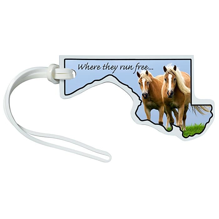 Soft Vinyl Full Color Luggage Tag - Maryland